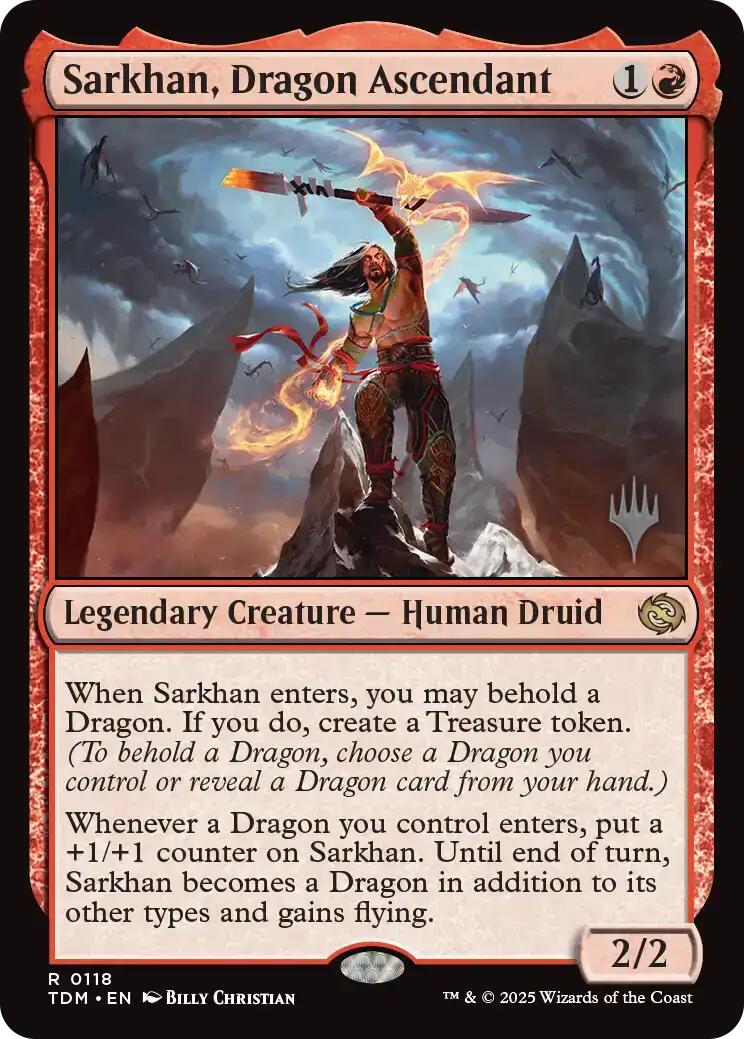 Sarkhan, Dragon Ascendant [Tarkir: Dragonstorm Promos] - Magic: The Gathering - Card Brawlers | Quebec | Canada |