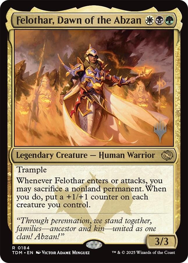 Felothar, Dawn of the Abzan [Tarkir: Dragonstorm Promos] - Magic: The Gathering - Card Brawlers | Quebec | Canada |