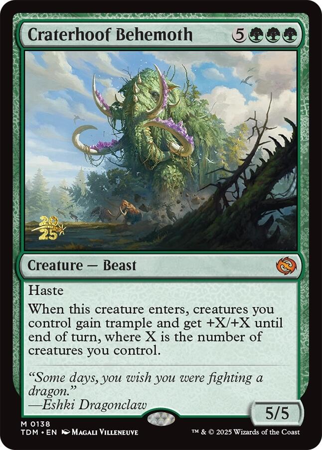 Craterhoof Behemoth [Tarkir: Dragonstorm Prerelease Promos] - Magic: The Gathering - Card Brawlers | Quebec | Canada |
