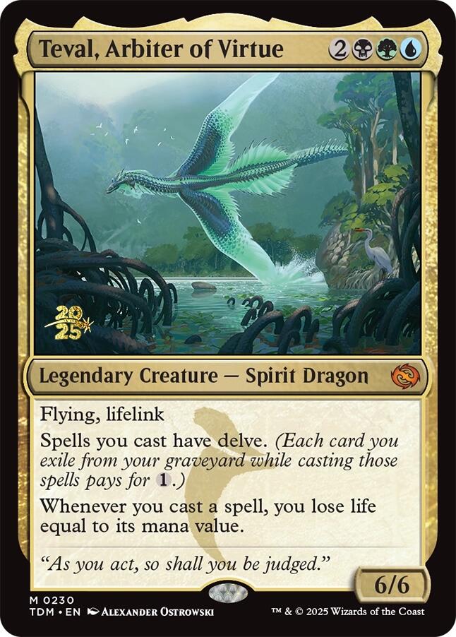 Teval, Arbiter of Virtue [Tarkir: Dragonstorm Prerelease Promos] - Magic: The Gathering - Card Brawlers | Quebec | Canada |