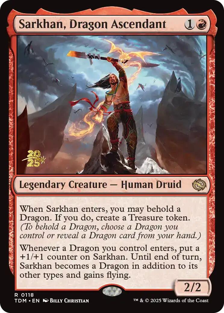 Sarkhan, Dragon Ascendant [Tarkir: Dragonstorm Prerelease Promos] - Magic: The Gathering - Card Brawlers | Quebec | Canada |