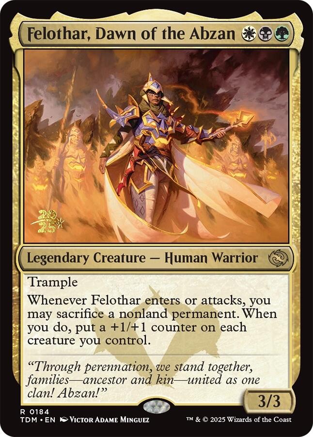 Felothar, Dawn of the Abzan [Tarkir: Dragonstorm Prerelease Promos] - Magic: The Gathering - Card Brawlers | Quebec | Canada |