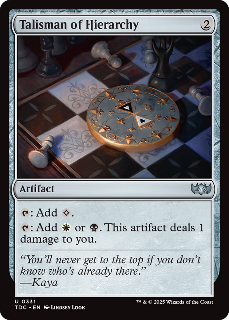 Talisman of Hierarchy [Tarkir: Dragonstorm Commander] - Magic: The Gathering - Card Brawlers | Quebec | Canada |