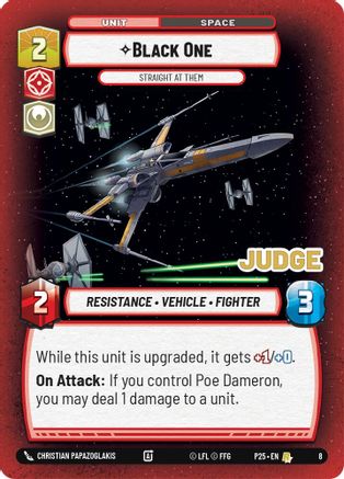 Black One - Straight At Them (8) (8) [Judge Promos] - Fantasy Flight Games - Card Brawlers | Quebec | Canada |