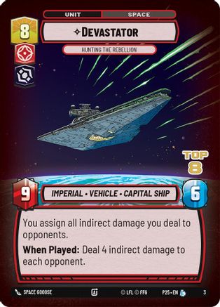 Devastator - Hunting the Rebellion (3) (Top 8) (3) [Store Showdown Promos] - Fantasy Flight Games - Card Brawlers | Quebec | Canada |