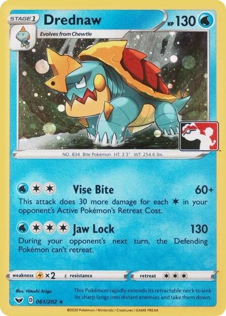 Drednaw (061/202) (Play Pokemon Promo) [League & Championship Cards] - Pokémon - Card Brawlers | Quebec | Canada |