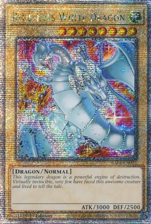 Dragon Blanc aux Yeux Bleus (Nouvelle Illustration) [RA04-EN002] Rare Secrète du Quart de Siècle 