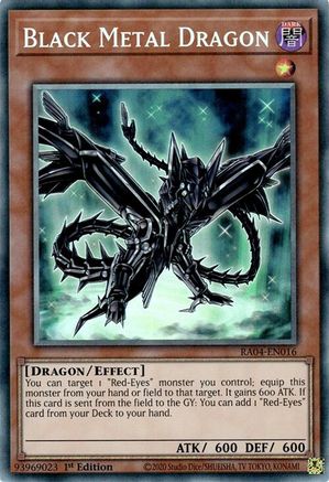 Dragon de métal noir [RA04-EN016] Rare de collection prismatique 