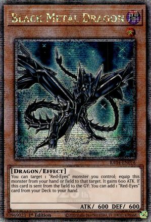 Dragon de métal noir [RA04-EN016] Rare secrète du quart de siècle 