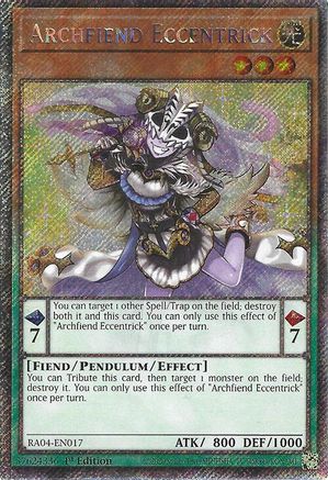 Archfiend Eccentrick [RA04-EN017] Platinum Secret Rare