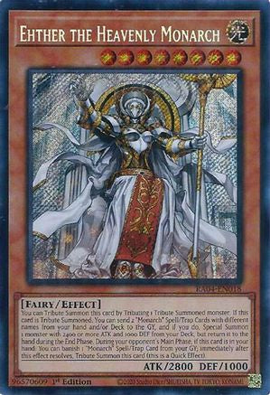 Ehther the Heavenly Monarch [RA04-EN018] Secret Rare - Yu-Gi-Oh! - Card Brawlers | Quebec | Canada |