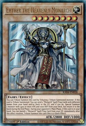 Ehther the Heavenly Monarch [RA04-EN018] Prismatic Ultimate Rare - Yu-Gi-Oh! - Card Brawlers | Quebec | Canada |