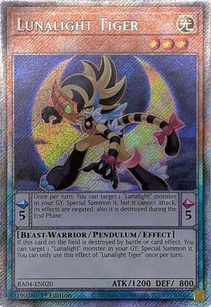 Lunalight Tiger [RA04-EN020] Platinum Secret Rare - Yu-Gi-Oh! - Card Brawlers | Quebec | Canada |