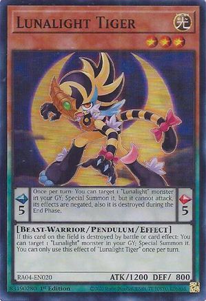 Lunalight Tiger [RA04-EN020] Super Rare - Yu-Gi-Oh! - Card Brawlers | Quebec | Canada |
