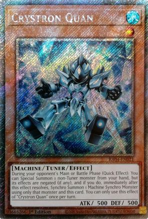 Crystron Quan [RA04-EN021] Platinum Secret Rare - Yu-Gi-Oh! - Card Brawlers | Quebec | Canada |