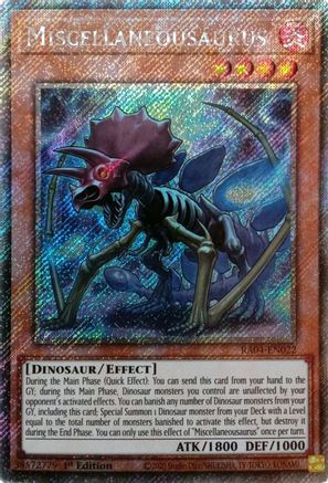 Miscellaneousaurus [RA04-EN022] Platinum Secret Rare - Yu-Gi-Oh! - Card Brawlers | Quebec | Canada |