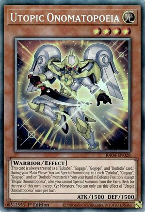 Utopic Onomatopoeia [RA04-EN028] Prismatic Collector's Rare - Yu-Gi-Oh! - Card Brawlers | Quebec | Canada |