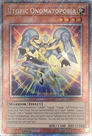 Onomatopée Utopique [RA04-EN028] Platine Secret Rare 
