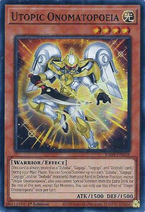 Utopic Onomatopoeia [RA04-EN028] Super Rare - Yu-Gi-Oh! - Card Brawlers | Quebec | Canada |