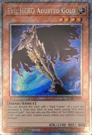 Evil HERO Adusted Gold [RA04-EN029] Platinum Secret Rare - Yu-Gi-Oh! - Card Brawlers | Quebec | Canada |