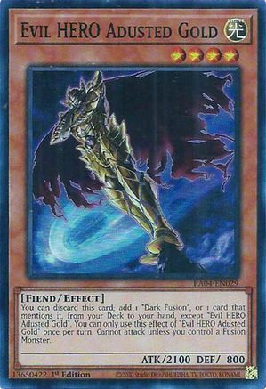 Evil HERO Adusted Gold [RA04-EN029] Super Rare - Yu-Gi-Oh! - Card Brawlers | Quebec | Canada |