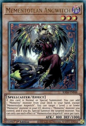 Mementotlan Angwitch [RA04-EN048] Rare Ultime Prismatique 