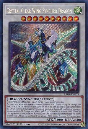 Crystal Clear Wing Synchro Dragon [RA04-EN059] Secret Rare - Yu-Gi-Oh! - Card Brawlers | Quebec | Canada |