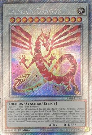 Crimson Dragon (card) [RA04-EN061] Platinum Secret Rare - Yu-Gi-Oh! - Card Brawlers | Quebec | Canada |