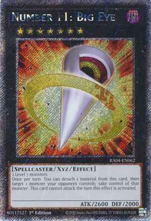 Number 11: Big Eye [RA04-EN062] Platinum Secret Rare - Yu-Gi-Oh! - Card Brawlers | Quebec | Canada |