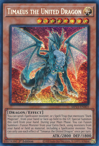 Timée le Dragon Uni [MP23-EN003] Prismatique Secret Rare 