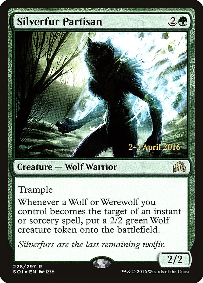 Silverfur Partisan [Shadows over Innistrad Prerelease Promos] - Magic: The Gathering - Card Brawlers | Quebec | Canada |