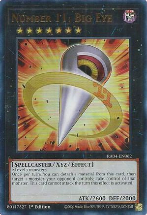 Number 11: Big Eye [RA04-EN062] Ultra Rare - Yu-Gi-Oh! - Card Brawlers | Quebec | Canada |