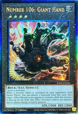 Number 106: Giant Hand [RA04-EN066] Prismatic Ultimate Rare - Yu-Gi-Oh! - Card Brawlers | Quebec | Canada |