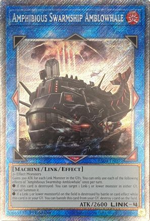 Amphibious Swarmship Amblowhale [RA04-EN077] Platinum Secret Rare - Yu-Gi-Oh! - Card Brawlers | Quebec | Canada |