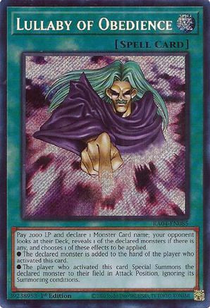 Lullaby of Obedience [RA04-EN085] Secret Rare - Yu-Gi-Oh! - Card Brawlers | Quebec | Canada |