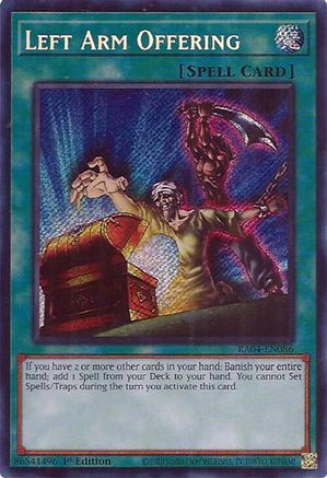 Left Arm Offering [RA04-EN086] Secret Rare - Yu-Gi-Oh! - Card Brawlers | Quebec | Canada |