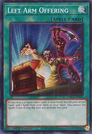 Left Arm Offering [RA04-EN086] Super Rare - Yu-Gi-Oh! - Card Brawlers | Quebec | Canada |