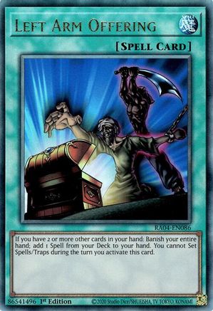 Left Arm Offering [RA04-EN086] Prismatic Ultimate Rare - Yu-Gi-Oh! - Card Brawlers | Quebec | Canada |