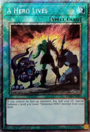 A Hero Lives [RA04-EN087] Platinum Secret Rare - Yu-Gi-Oh! - Card Brawlers | Quebec | Canada |