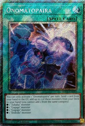 Onomatopaira [RA04-EN089] Platinum Secret Rare - Yu-Gi-Oh! - Card Brawlers | Quebec | Canada |