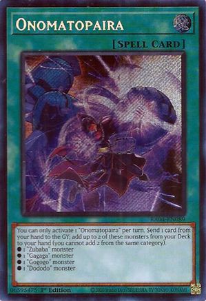 Onomatopaira [RA04-EN089] Secret Rare - Yu-Gi-Oh! - Card Brawlers | Quebec | Canada |
