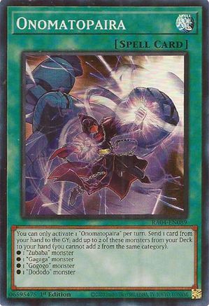 Onomatopaira [RA04-EN089] Super Rare - Yu-Gi-Oh! - Card Brawlers | Quebec | Canada |