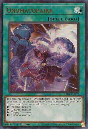 Onomatopaira [RA04-EN089] Ultra Rare - Yu-Gi-Oh! - Card Brawlers | Quebec | Canada |