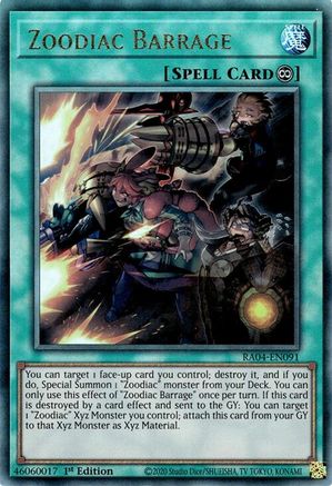 Zoodiac Barrage [RA04-EN091] Prismatic Ultimate Rare - Yu-Gi-Oh! - Card Brawlers | Quebec | Canada |