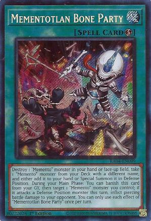 Mementotlan Bone Party [RA04-EN099] Secret Rare - Yu-Gi-Oh! - Card Brawlers | Quebec | Canada |