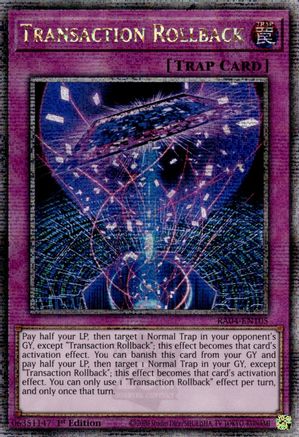 Transaction Rollback [RA04-EN105] Quarter Century Secret Rare - Yu-Gi-Oh! - Card Brawlers | Quebec | Canada |