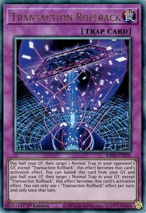 Transaction Rollback [RA04-EN105] Prismatic Ultimate Rare - Yu-Gi-Oh! - Card Brawlers | Quebec | Canada |