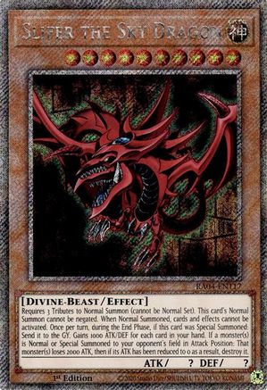 Slifer the Sky Dragon [RA04-EN117] Platinum Secret Rare - Yu-Gi-Oh! - Card Brawlers | Quebec | Canada |