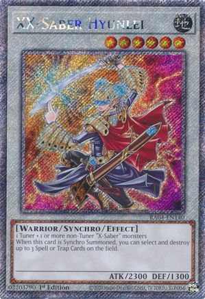 XX-Saber Hyunlei [RA04-EN140] Platinum Secret Rare - Yu-Gi-Oh! - Card Brawlers | Quebec | Canada |
