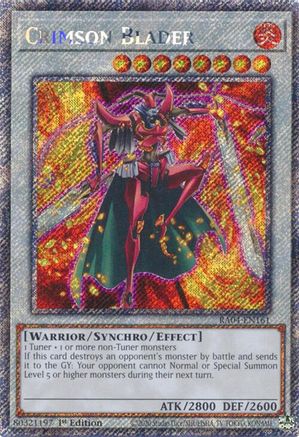 Crimson Blader [RA04-EN161] Platinum Secret Rare - Yu-Gi-Oh! - Card Brawlers | Quebec | Canada |
